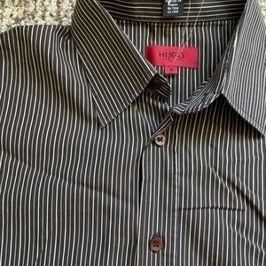 Hugo boss button front long sleeve casual and formal shirt for men